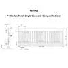 Revive2 700H X 400W Double Panel, Single Convector P+ Compact Radiator